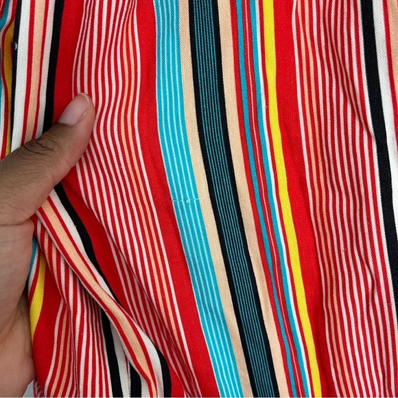 Alice + Olivia Lucie Cropped Wide leg Halter neck‎ Striped Jumpsuit - Picture 9 of 9